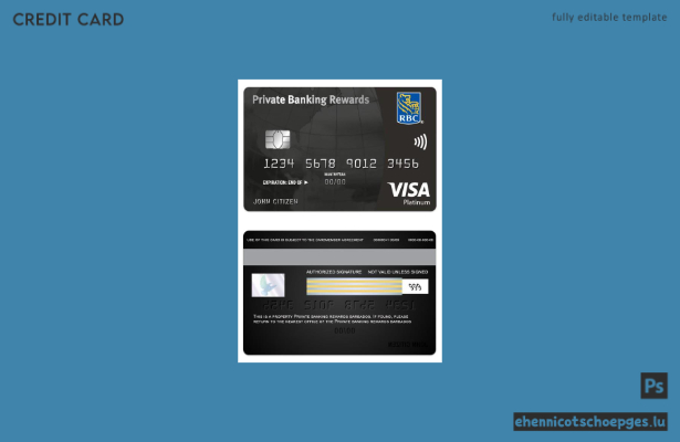 Beispielvorschau der Barbados Private Banking King Rewards Visa-Platinum Black Card
